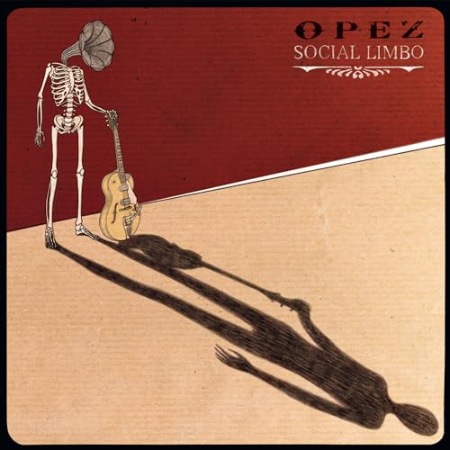 CD cover: skeleton with guitar and gramophone, reddish-brown background.