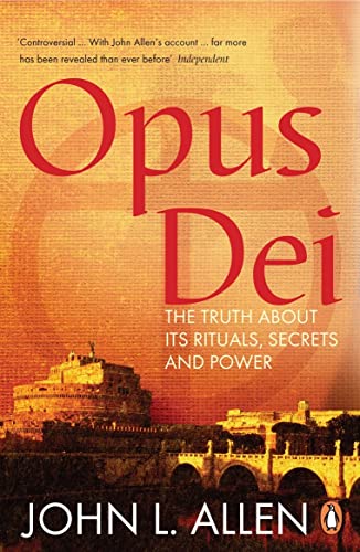 Book cover for “Opus Dei” by John L. Allen, with a Roman cityscape.