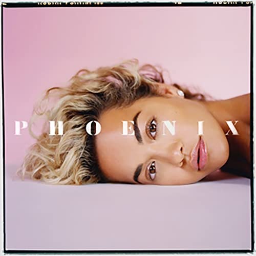 CD cover featuring Rita Ora lying down with blonde curly hair.