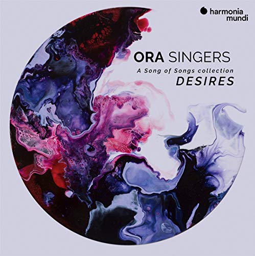 CD album cover with abstract purple and pink design on light grey background.