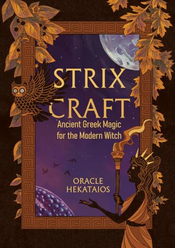Book cover with owl, goddess, and moon, titled “Strix Craft.”