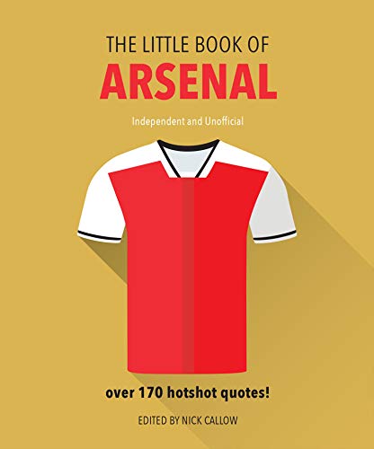 Book cover featuring an Arsenal football shirt and bold red text.