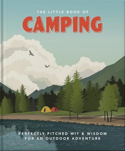 Book cover depicting a lakeside campsite with tents and mountains.