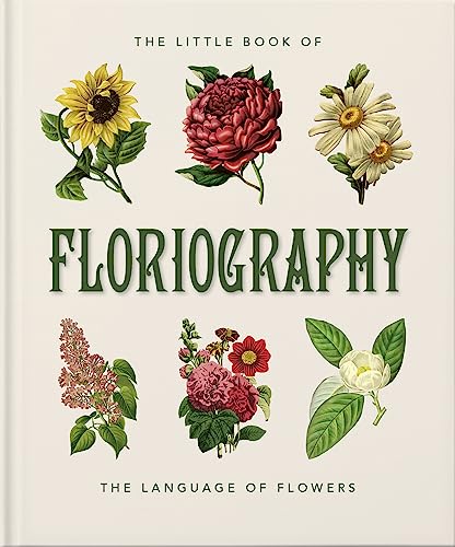 Book cover with vintage floral illustrations and the title "Floriography.