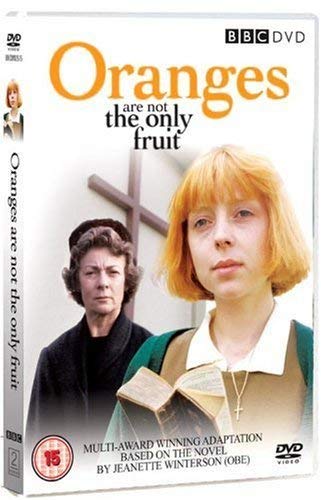 "White DVD case with title 'Oranges are not the only fruit' and two women on cover."
