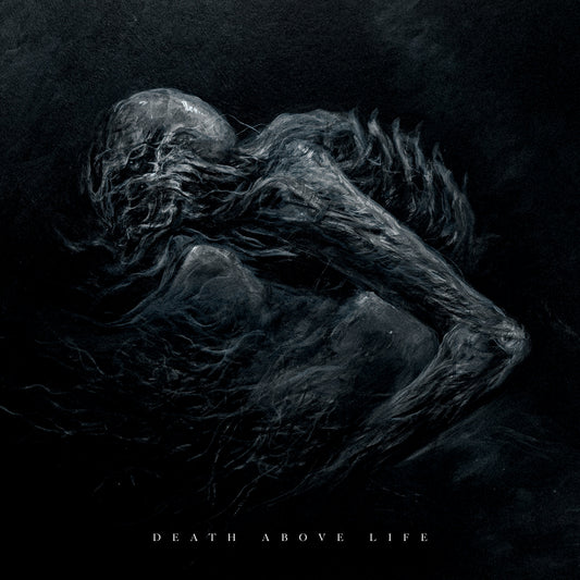 Dark, textured album cover featuring a distorted, skeletal figure in shadow.
