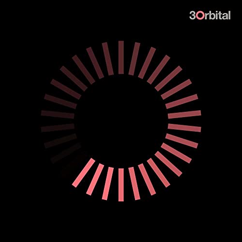 Orbital album cover: black background with a red and brown circular design.