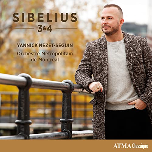 CD cover featuring conductor Yannick Nézet-Séguin and text “Sibelius 3 & 4”.