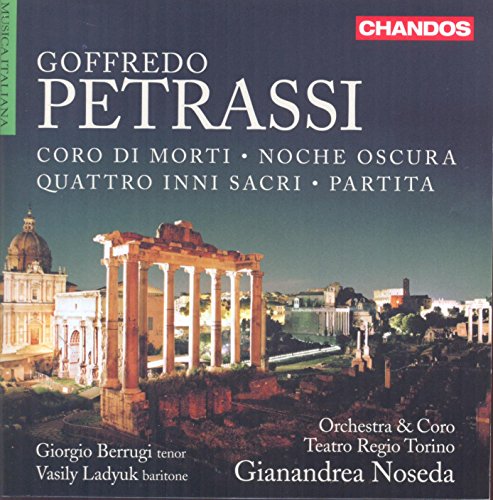 CD cover featuring classical music composer Goffredo Petrassi and Roman ruins.