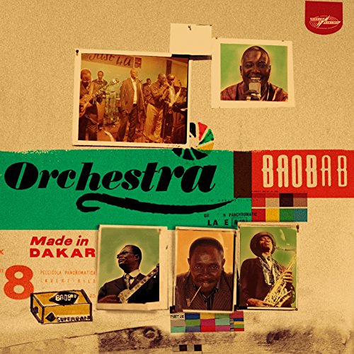 CD cover for Orchestra Baobab’s “Made in Dakar” featuring band photos.