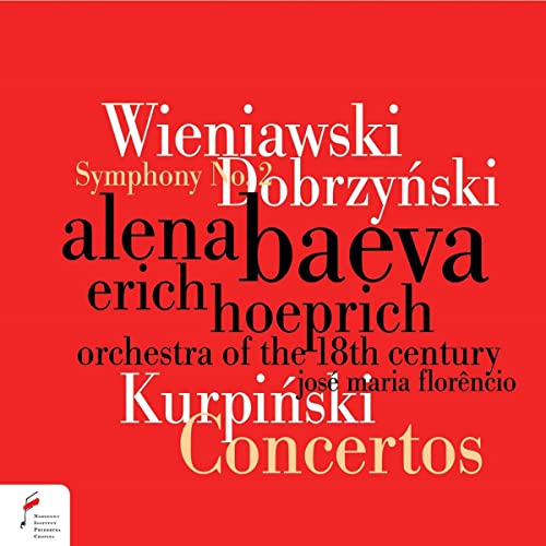 Red CD cover with white and black text listing composers and performers.