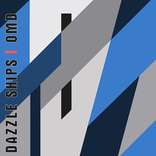 Album cover for Orchestral Manoeuvres in the Dark’s “Dazzle Ships” with geometric design.