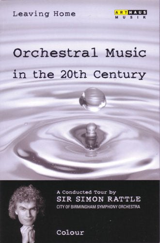 DVD cover with a water droplet and conductor Sir Simon Rattle's portrait.