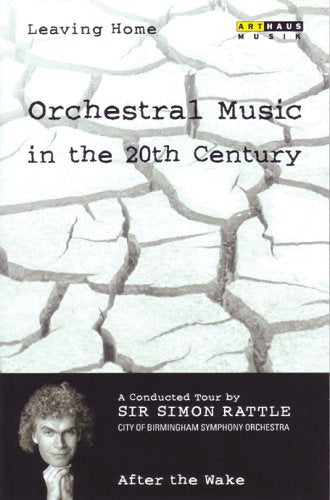 "Cover art for 'Orchestral Music in the 20th Century' DVD, featuring cracked earth and Sir Simon Rattle."