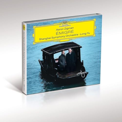 CD case with a blue and yellow design featuring two men in a boat.