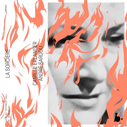 CD cover: black and white portrait with orange flame-like graphics.
