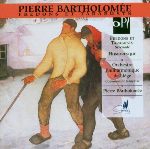 "CD cover with winter scene painting and French text overlay."