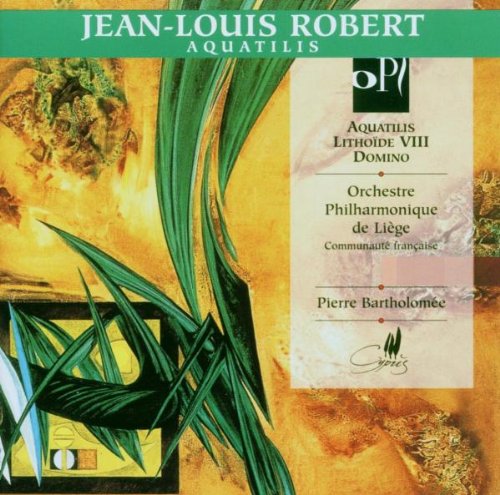 CD cover art with green leaves and abstract background, featuring text in French.