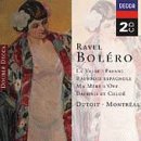 CD cover featuring a painting of a woman with text for Ravel’s Boléro by Dutoit.
