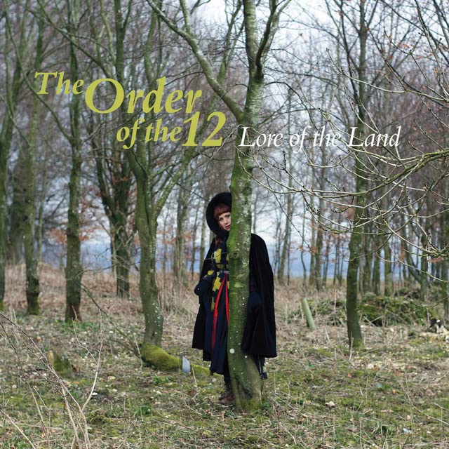 Person in hooded cloak stands among bare trees in a forest.