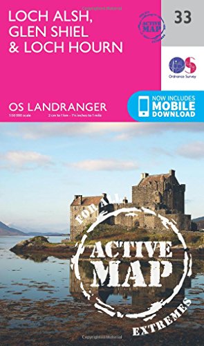 Ordnance Survey map cover featuring Eilean Donan Castle and mountainous landscape.