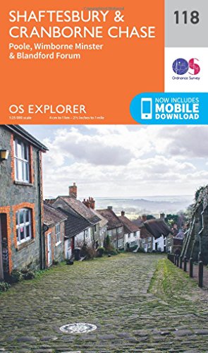 Ordnance Survey Explorer map 118 cover, showing a cobbled street scene.