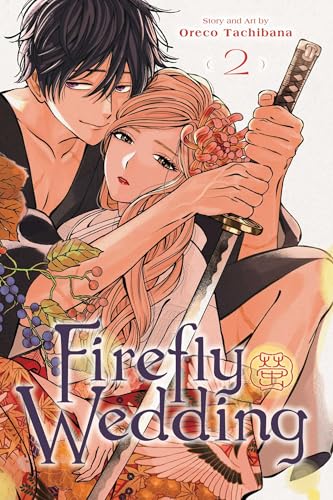 Manga cover featuring a man embracing a woman holding a katana.