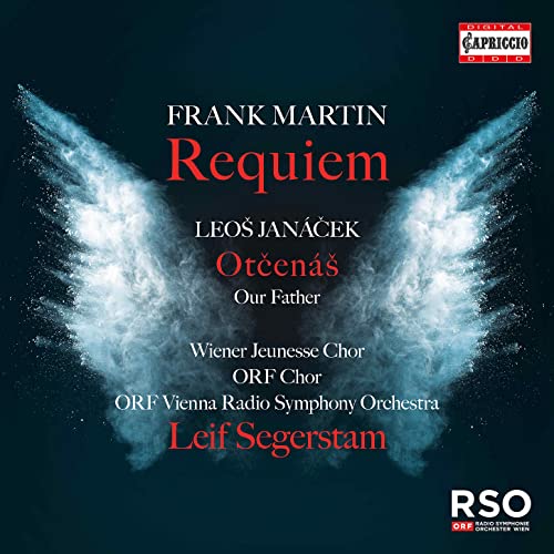 CD cover for Frank Martin’s Requiem and Janáček’s Otčenáš, with wing imagery.