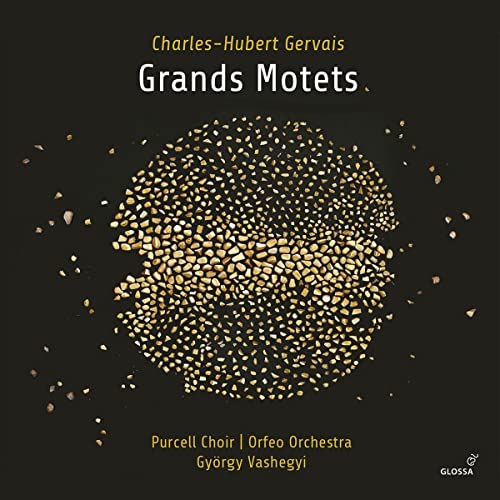 CD cover with gold text and a circular cluster of gold pebbles on black.