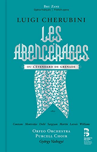 CD cover for Cherubini’s “Les Abencerages” opera, teal background, white text.