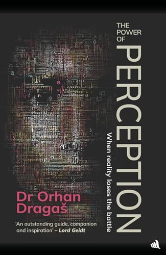 Book cover: face formed from text, titled "The Power of Perception".