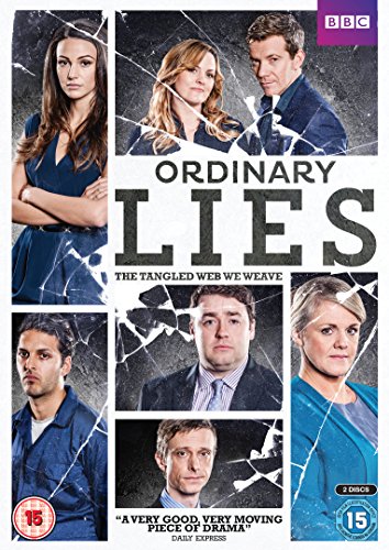 DVD cover for Ordinary Lies featuring a collage of six actors behind shattered glass.