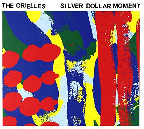 CD cover for “Silver Dollar Moment” by The Orielles, abstract paint design.