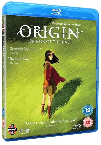 Blu-ray cover for Origin: Spirits of the Past featuring an anime girl in grass.