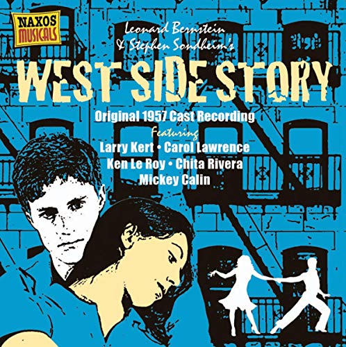 CD cover for "West Side Story" original cast recording, blue and white.
