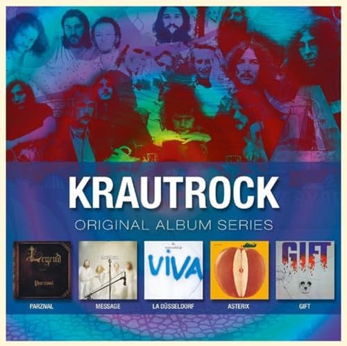 CD album cover for "Krautrock: Original Album Series" featuring band portraits.