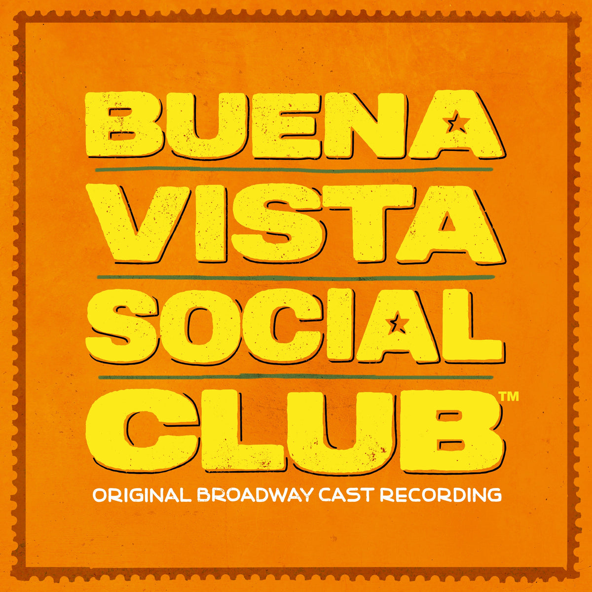 Orange album cover for Buena Vista Social Club Broadway cast recording.