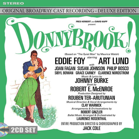 CD cover for "Donnybrook!" musical, featuring cast members Eddie Foy and Art Lund.