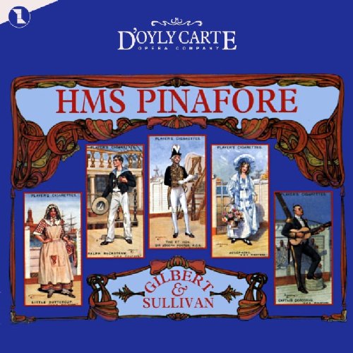 CD cover for “HMS Pinafore” featuring vintage illustrations of characters.