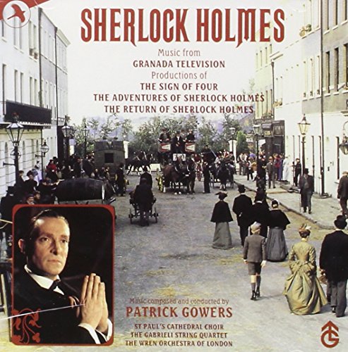 CD cover for “Sherlock Holmes” original cast recording, featuring Victorian street scene.
