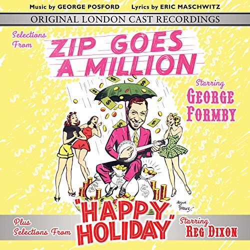 CD cover for “Zip Goes A Million & Happy Holiday” featuring cartoon illustrations.