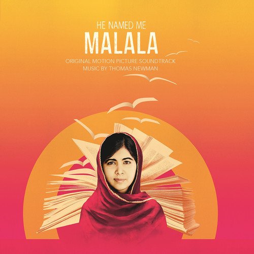 “He Named Me Malala” soundtrack album cover featuring Malala Yousafzai.