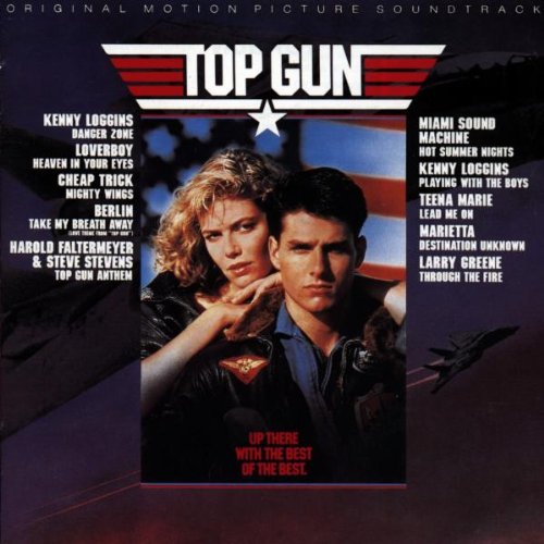 Top Gun soundtrack CD cover featuring Tom Cruise and Kelly McGillis.