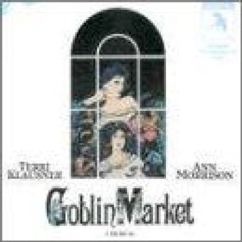 CD cover for “Goblin Market” musical, featuring figures in stained-glass style.