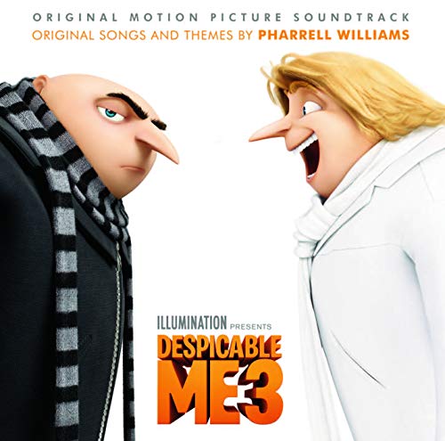 Despicable Me 3 soundtrack CD cover featuring Gru and Balthazar with film title.