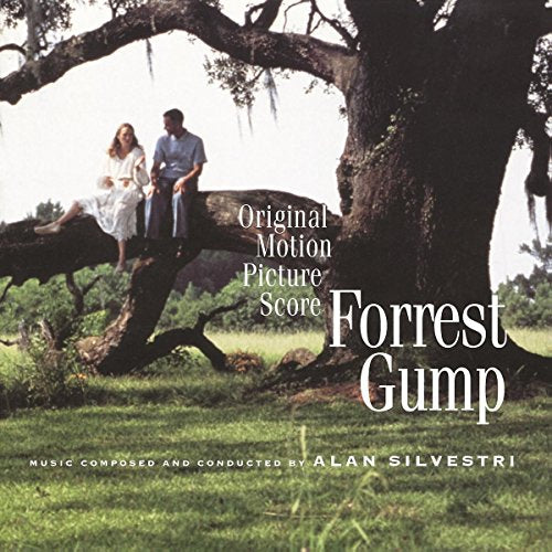 Forrest Gump soundtrack album cover with couple in a tree.