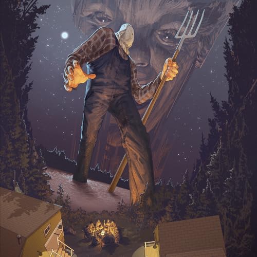 Friday the 13th Part 2 soundtrack vinyl cover featuring Jason Voorhees with a pitchfork.