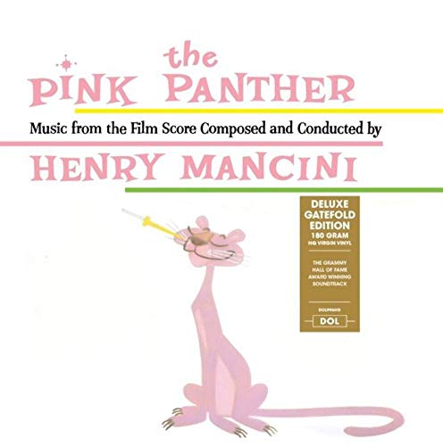 Vinyl cover art featuring the Pink Panther character with text Henry Mancini soundtrack.