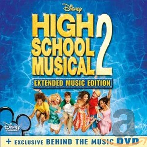 “High School Musical 2” soundtrack CD cover with cast members posing.