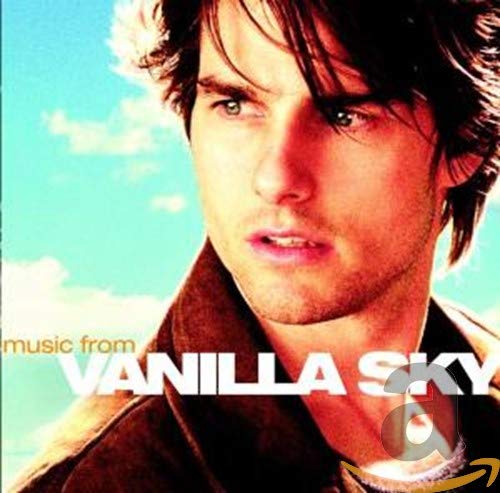 CD cover for "Vanilla Sky" soundtrack featuring Tom Cruise’s portrait.
